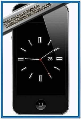 Analog clock for iphone screensaver - Download free