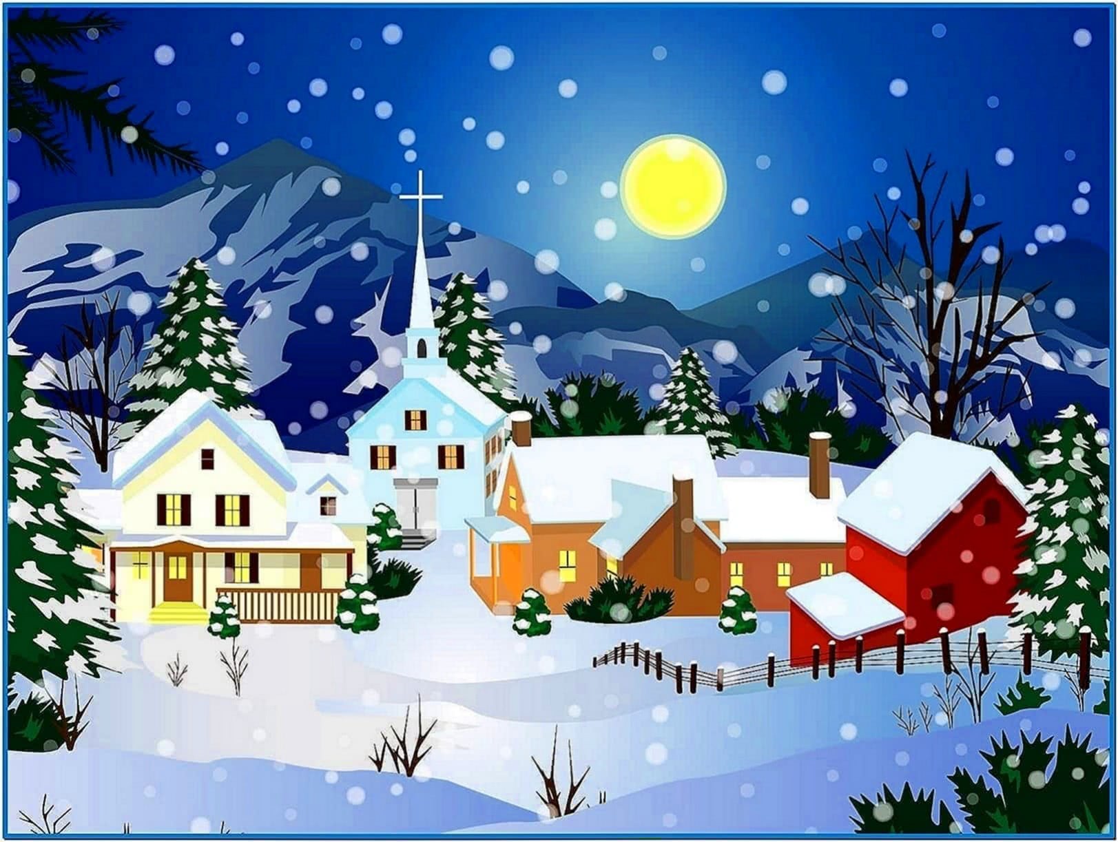 Animated christmas snow screensaver - Download free
