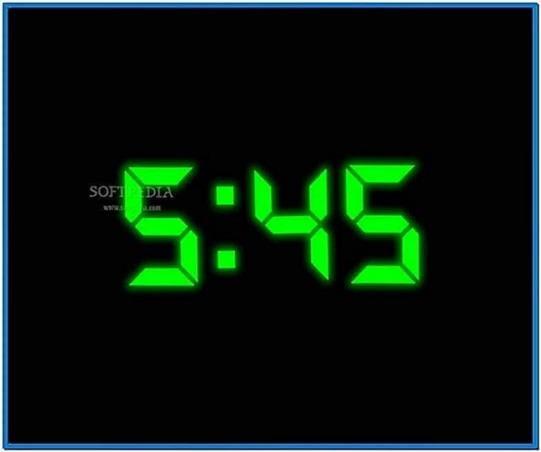 Digital clock screensaver for computer - Download free