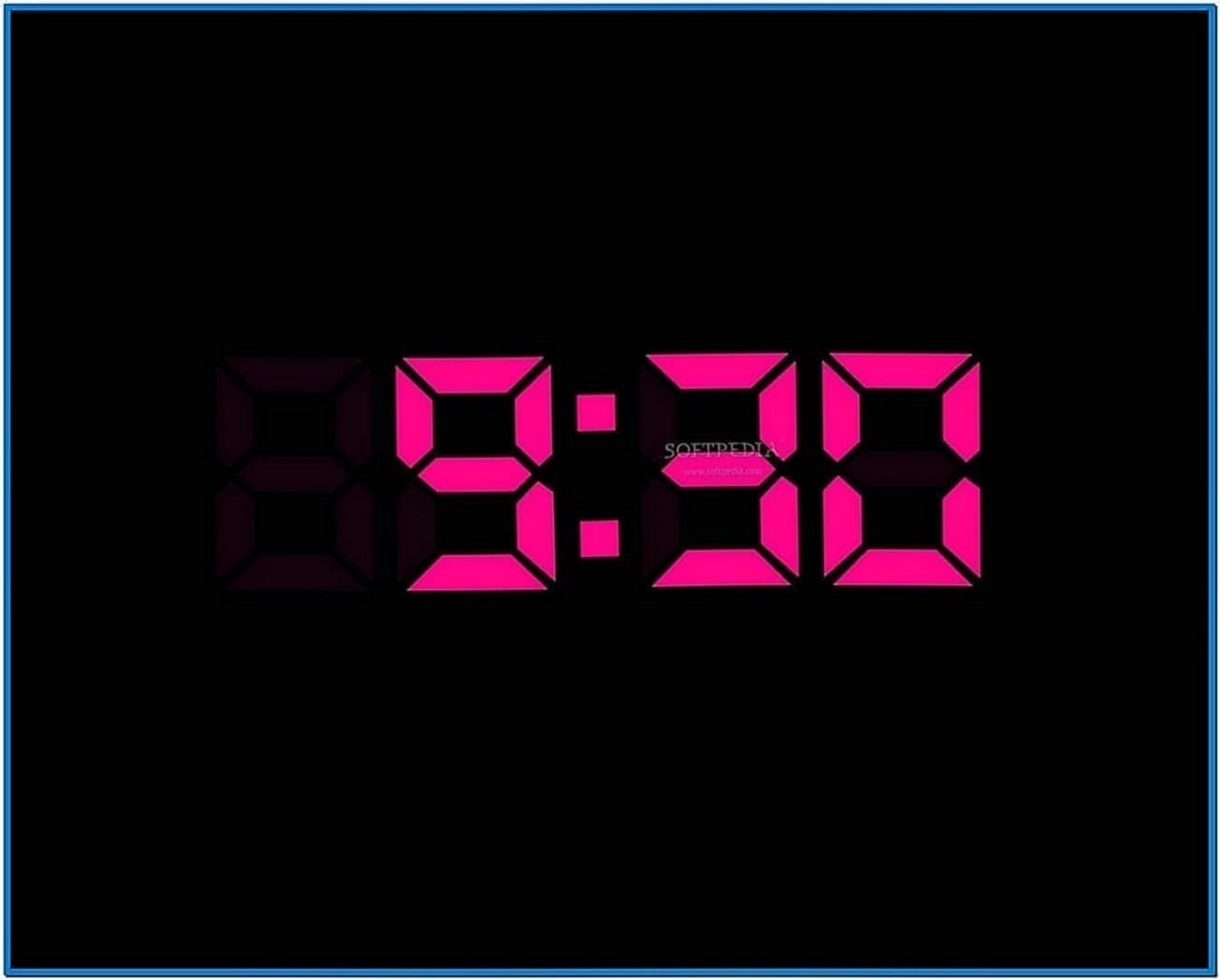 Digital clock screensaver for desktop - Download free