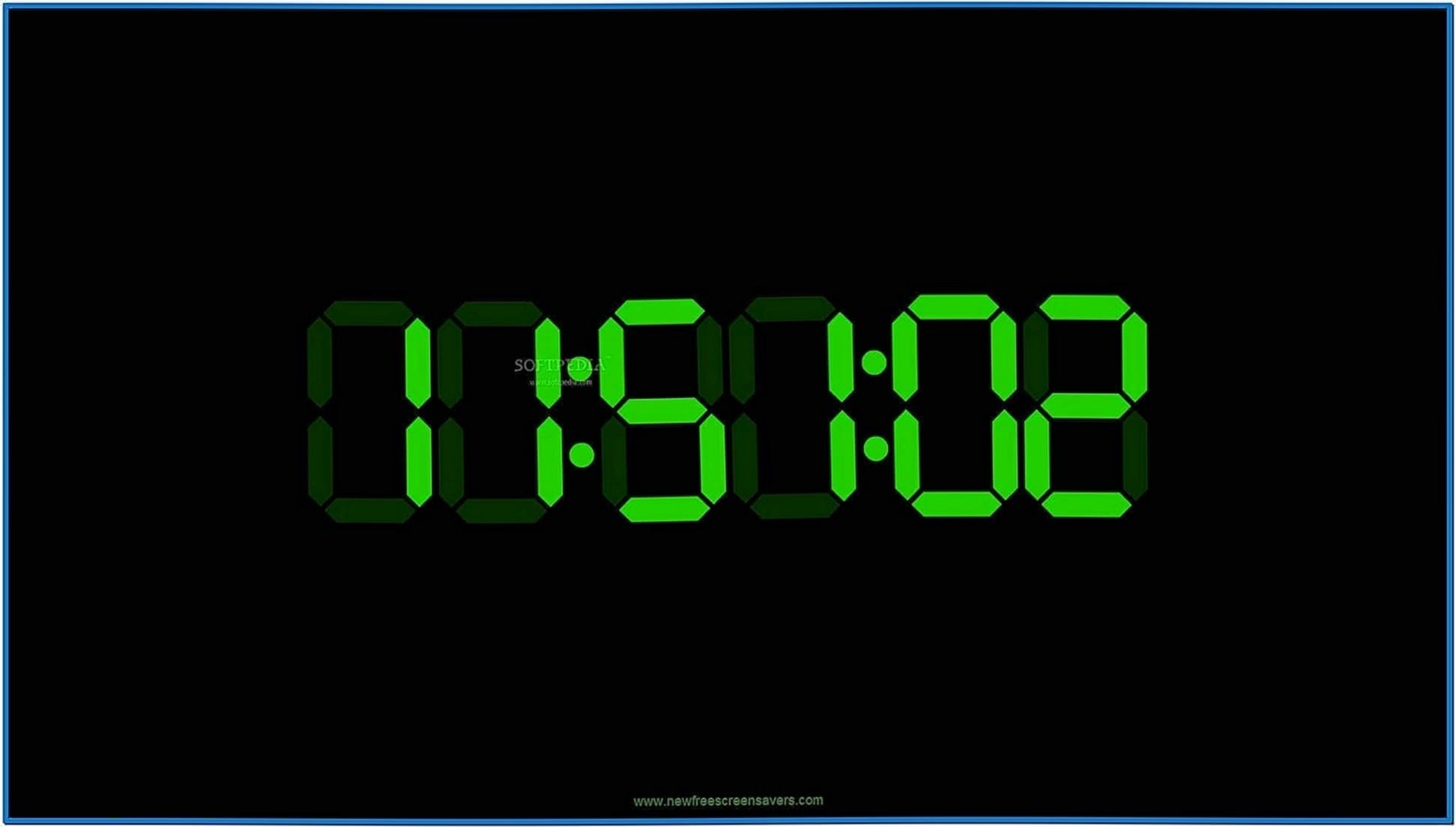 Linux digital clock screensaver - Download free