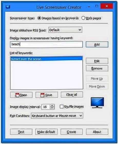 Screensaver creator software freeware - Download free