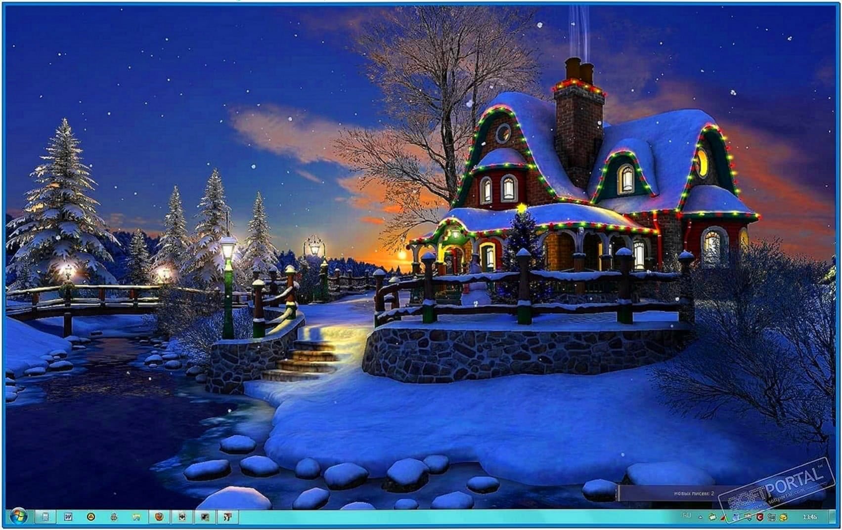 White christmas 3d screensaver 1.0 Download free