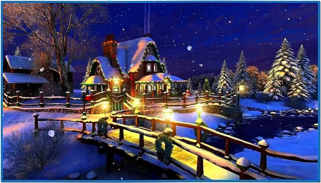 White christmas 3d screensaver and animated wallpaper ...