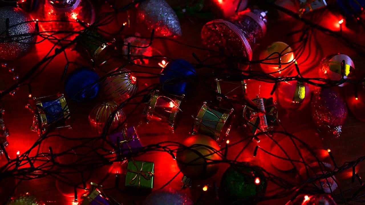 Christmas Tree Lights Blinking 4K Relaxing Screensaver