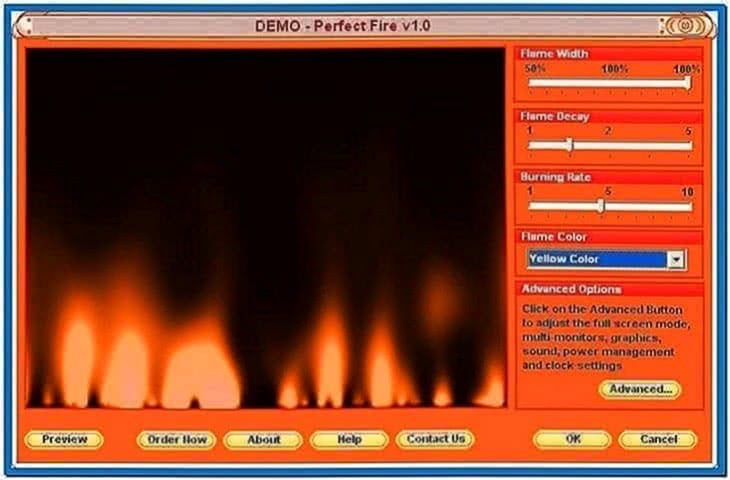 3D Burning Fire Screensaver