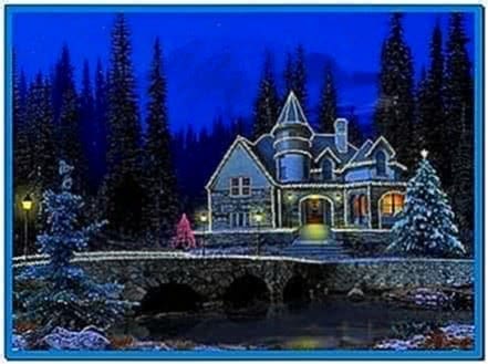 3D Christmas Cottage Full Screensaver