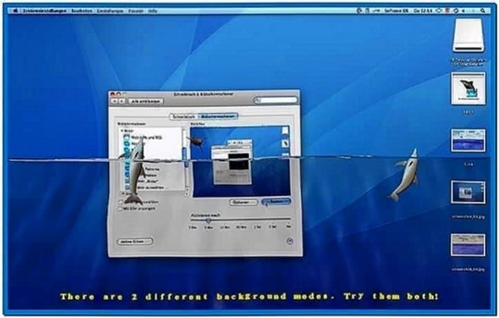 3D Desktop Dolphins Screensaver Mac OS X