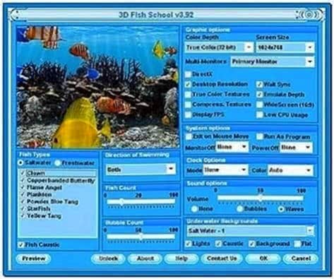 3D Fish School Screensaver 4.93