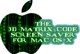 3D Matrix Code Screensaver Mac OS X
