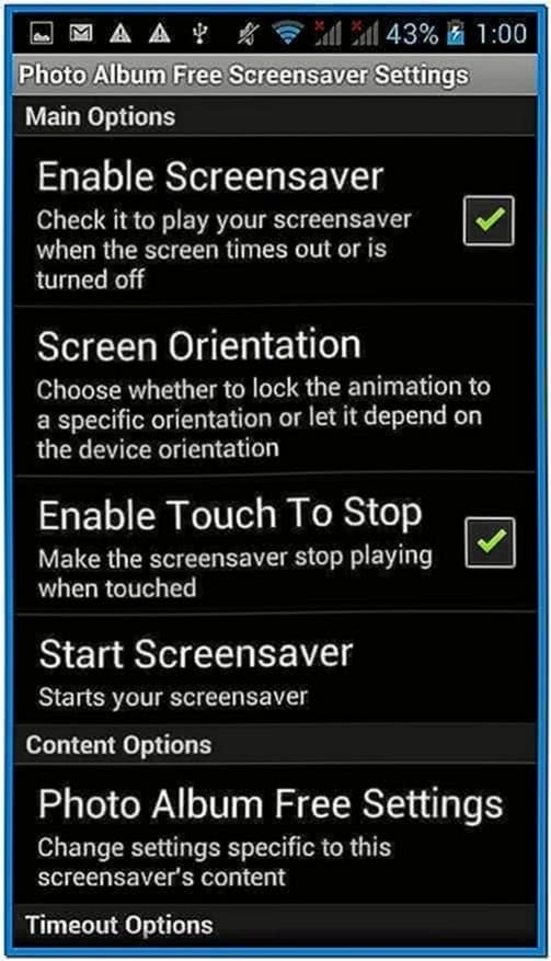 Android Screensaver Source Code