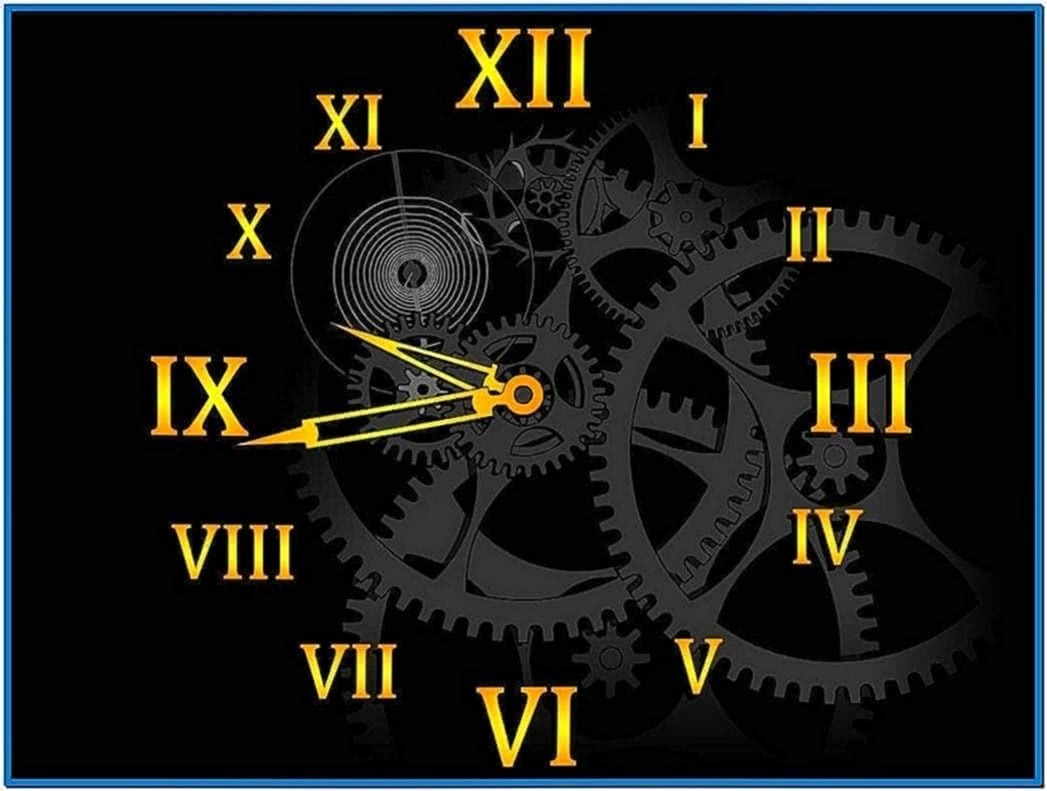 Big Clock Screensaver Windows XP