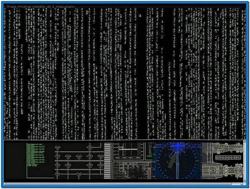Blue Matrix Screensaver