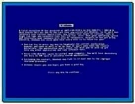Blue Screen of Death Screensaver
