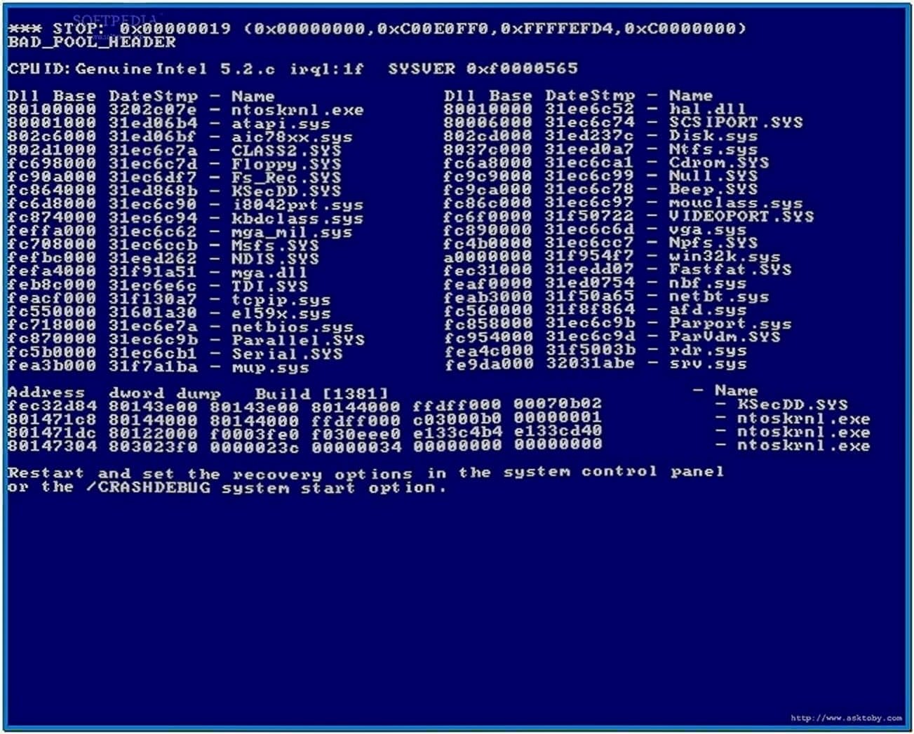 Blue Screen of Death Screensaver Windows 7