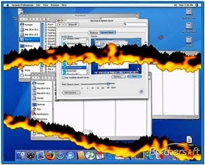 Burning Desktop Screensaver Windows 7