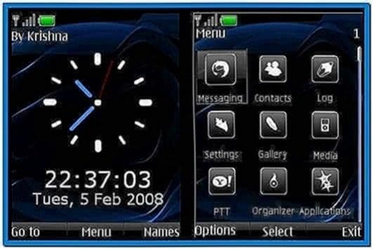 Clock Screensaver for Mobile Nokia 6300