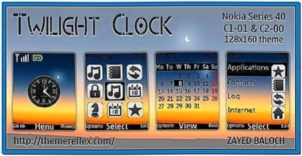 Clock Screensaver for Nokia C2-00