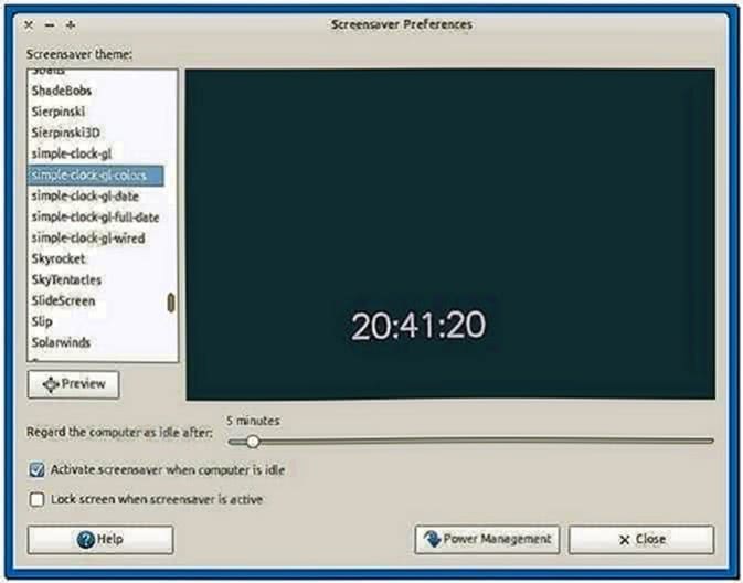 Clock Screensaver Ubuntu 10.04