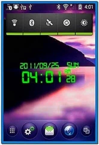 Digital Clock Screensaver for Android Phone