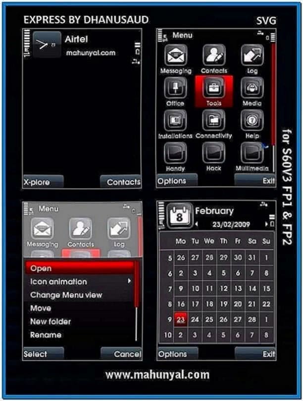 Digital Clock Screensaver for Nokia N73