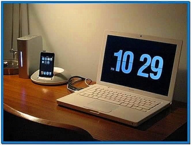 Digital Clock Screensaver Mac OS