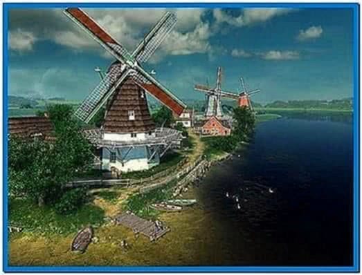 Dutch Windmills 3D Screensaver Uk
