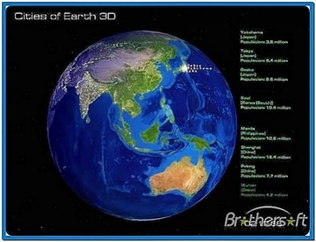 Earth Cities 3D Screensaver Mac