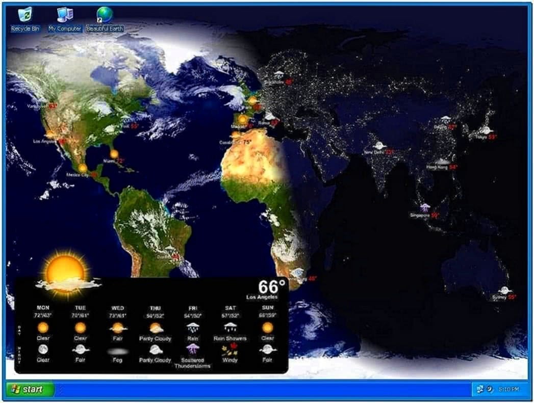 Earth Screensaver Weather