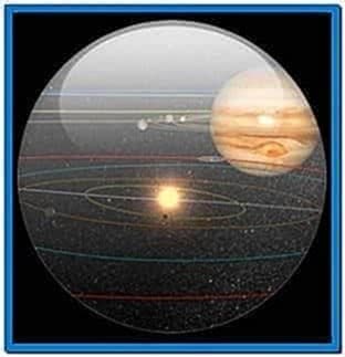 Exaggerated Solar System Screensaver Mac