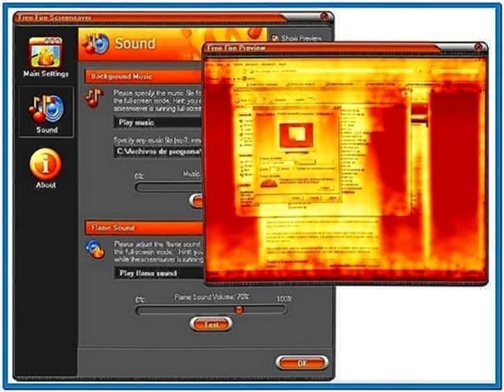Fire Screensaver Windows XP