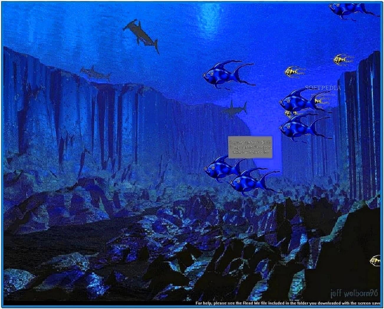 Fish Swimming in Water Screensaver