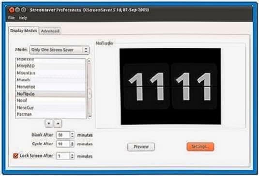 Flip Clock Screensaver Ubuntu