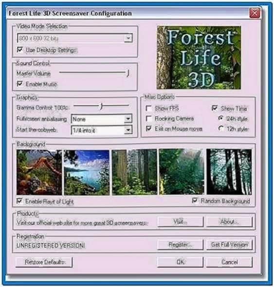 Forest Life 3D Screensaver