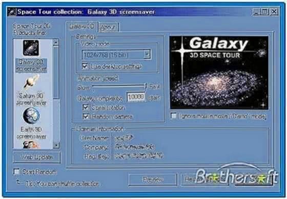 Galaxy 3D Space Tourtm Screensaver 1.0