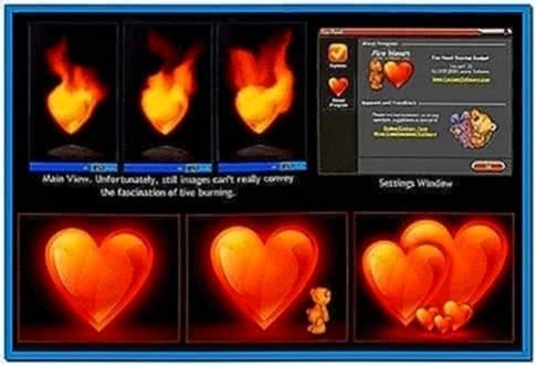 Heart on Fire Screensaver