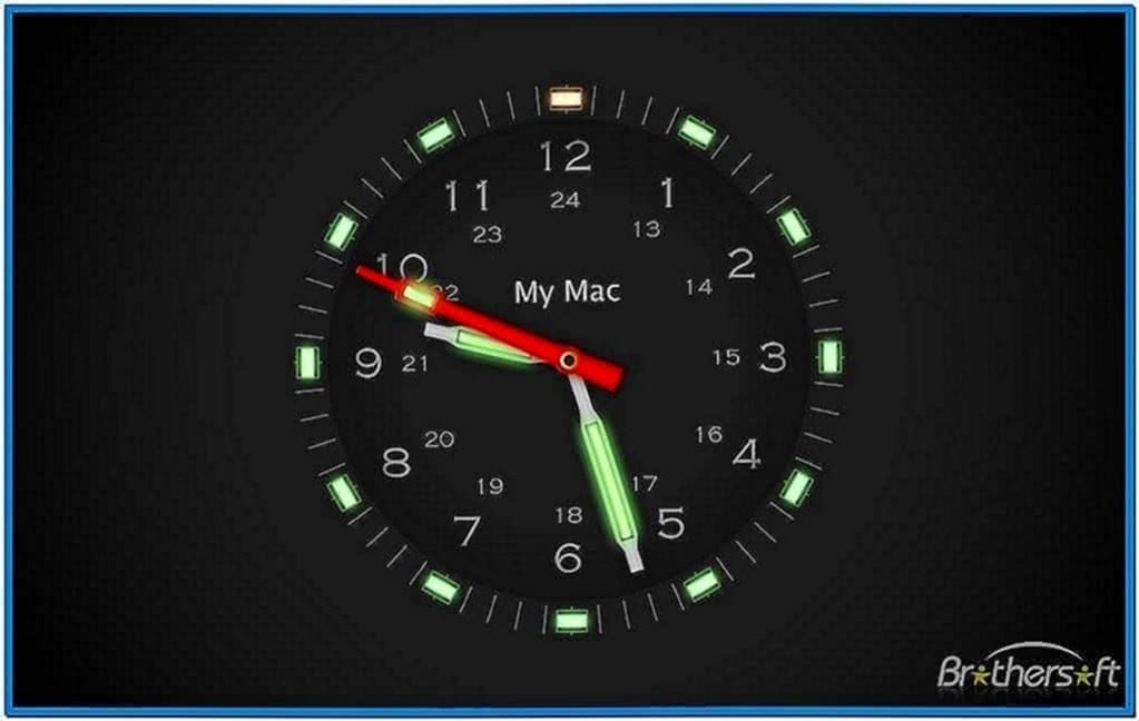 clock on mac screensaver