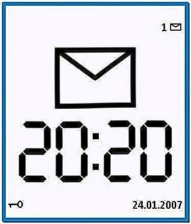Large Time Screensaver Nokia 5800