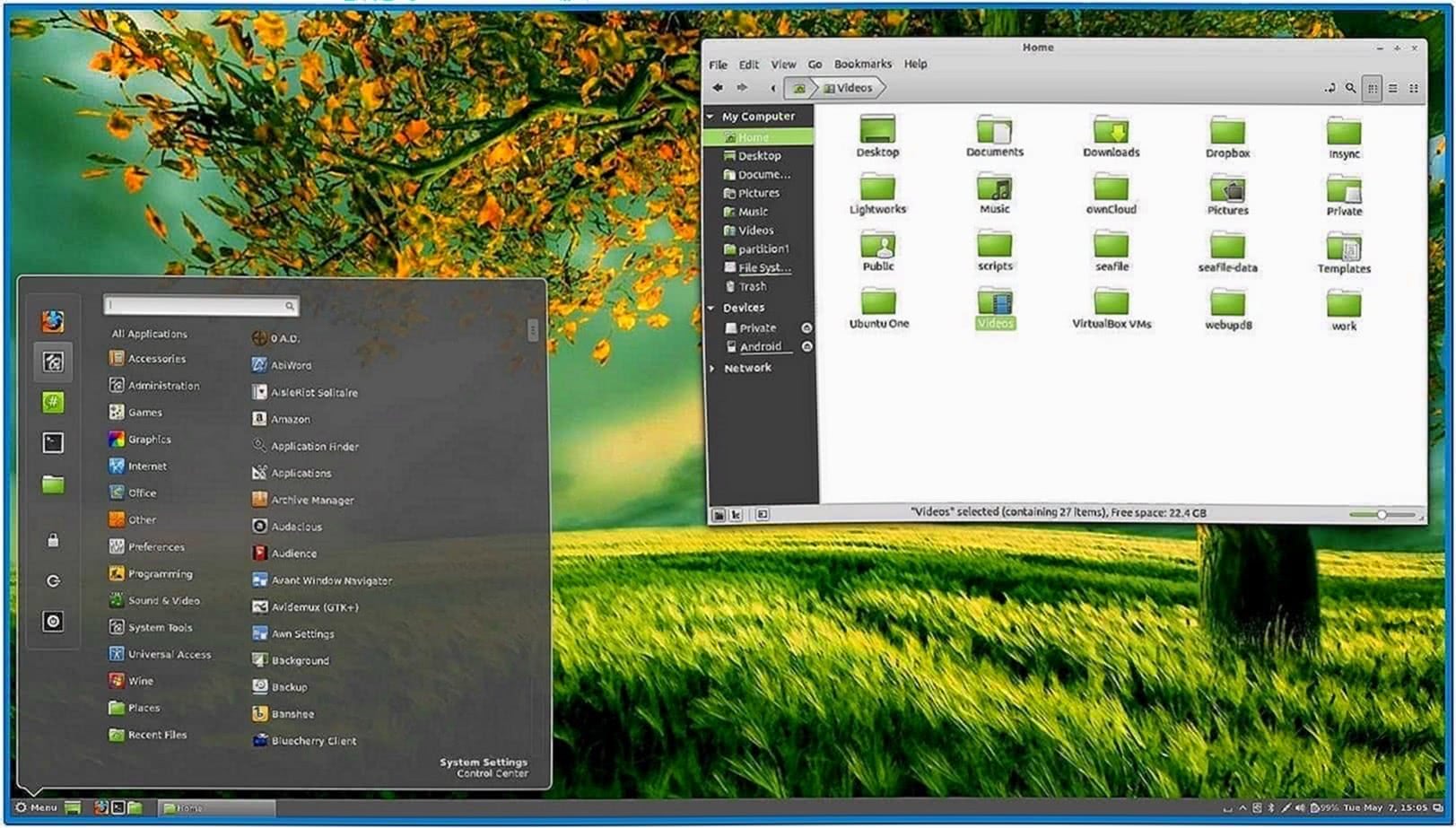 Linux Mint 13 Cinnamon Screensaver