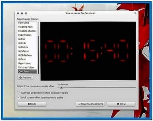 Linux Mint Clock Screensaver
