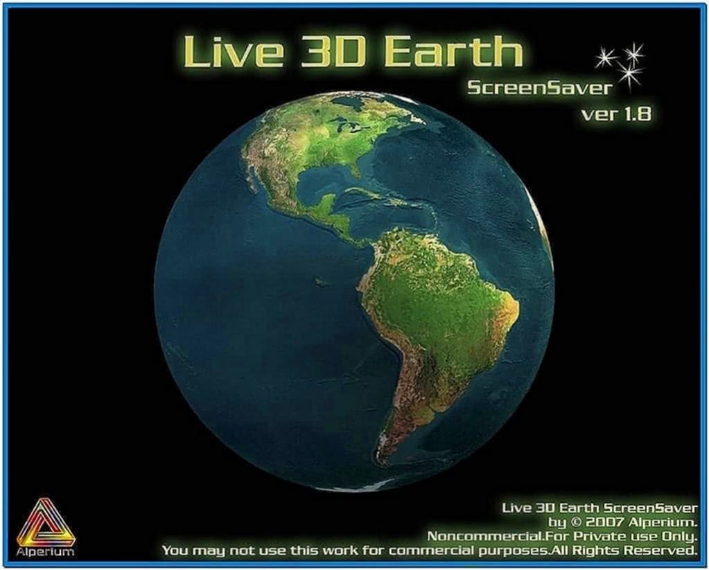 Live 3D Earth 1.8 Screensaver