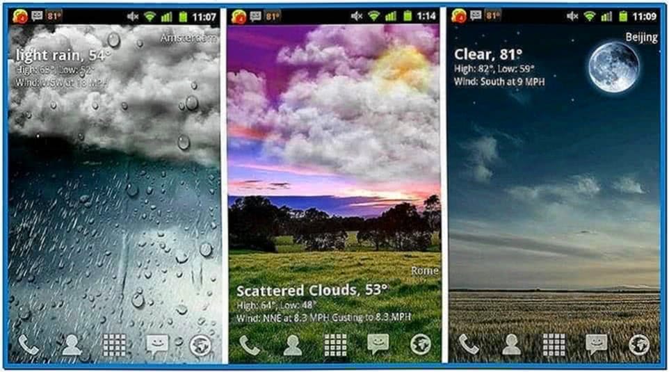 Live Weather Screensaver for Android