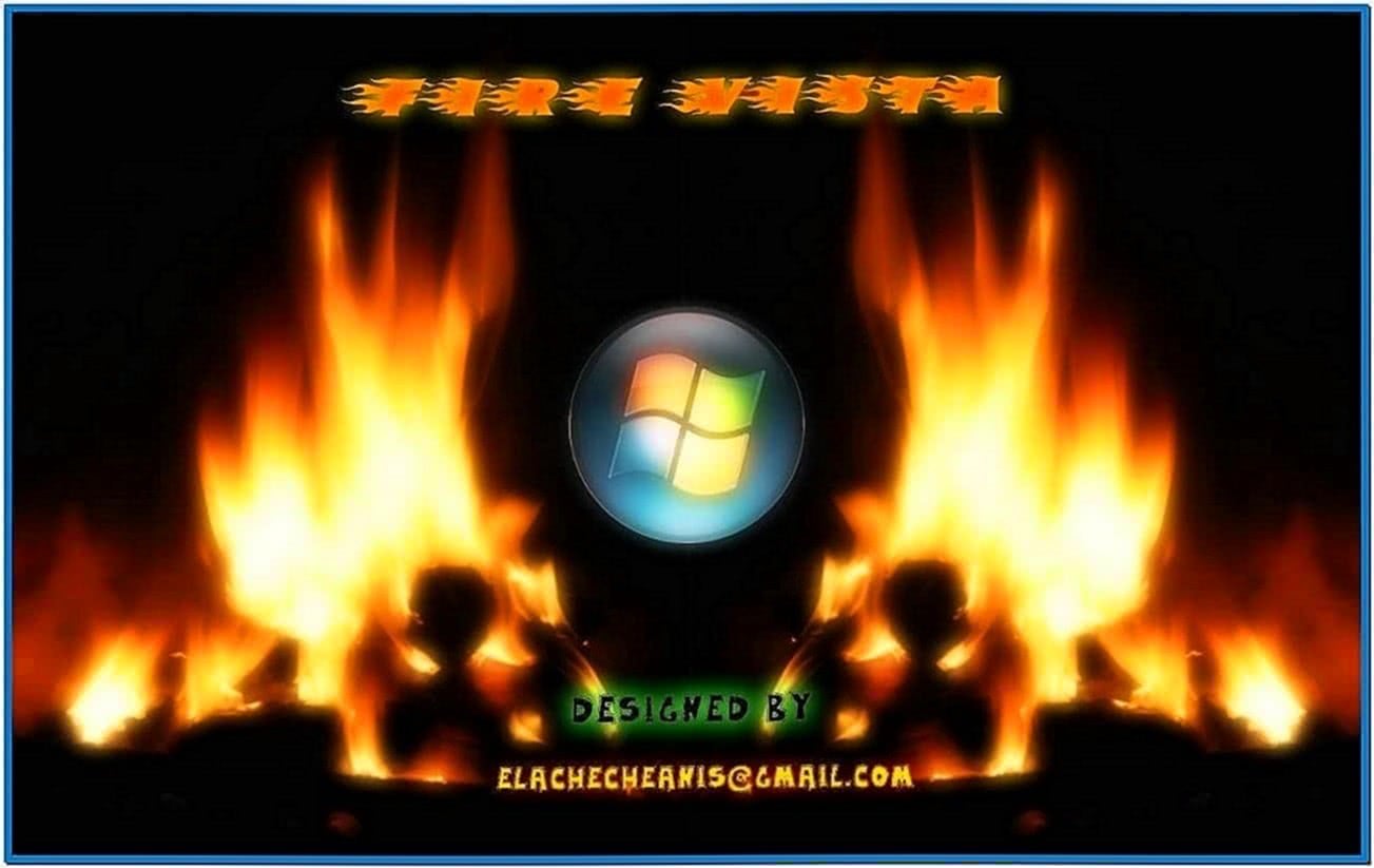 Log Fire Screensaver Vista