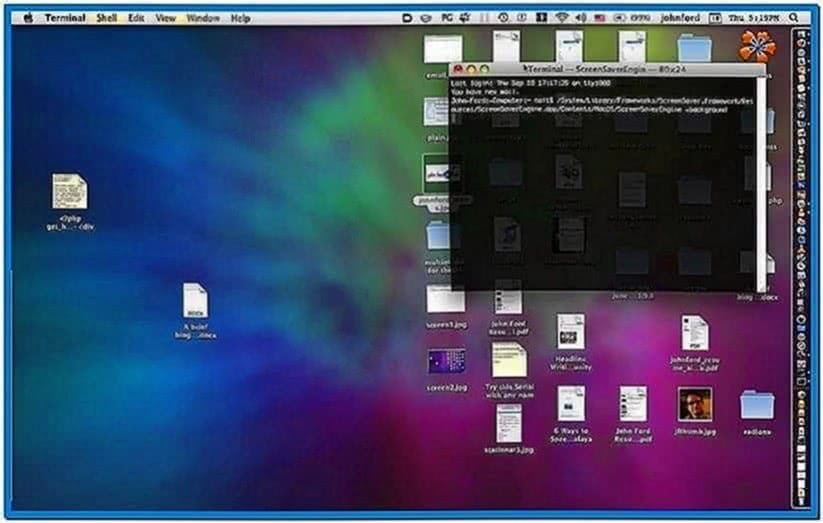Mac OS X Screensaver Desktop Background