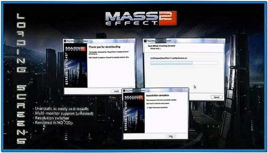 Mass Effect 2 Loading Screensaver
