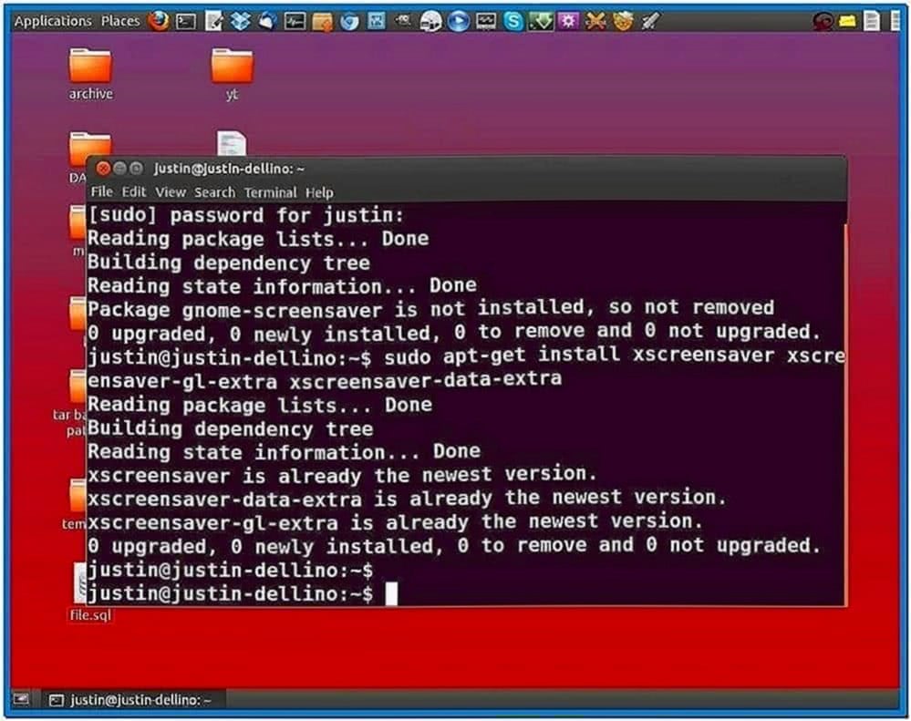 Matrix Screensaver Ubuntu 12.10
