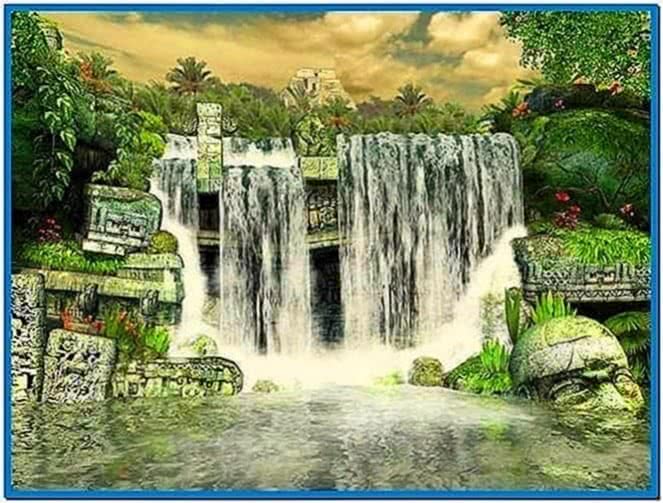 Mayan Waterfall 3D Screensaver 1.0 3planesoft