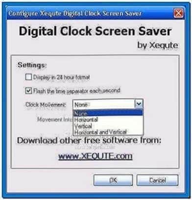Mobile Phone Digital Clock Screensaver
