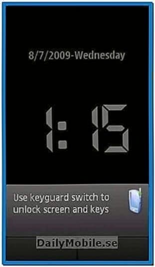 Nokia 5800 Xpressmusic Clock Screensaver