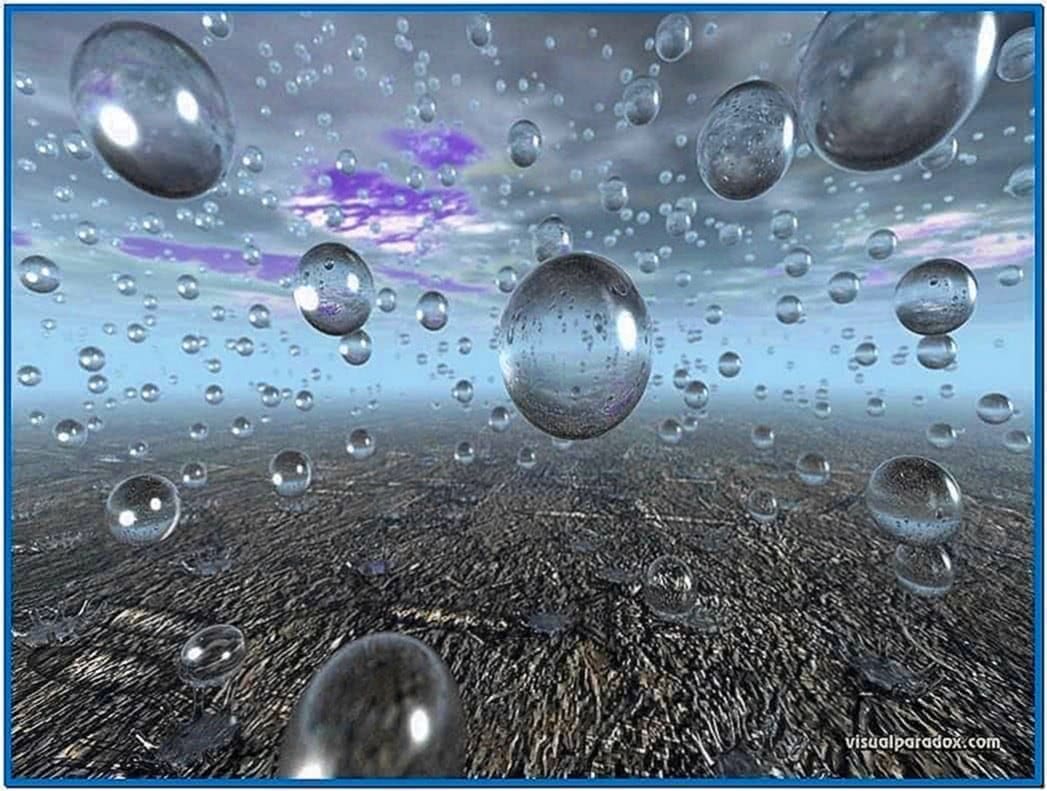 Real Rain Screensaver 3D